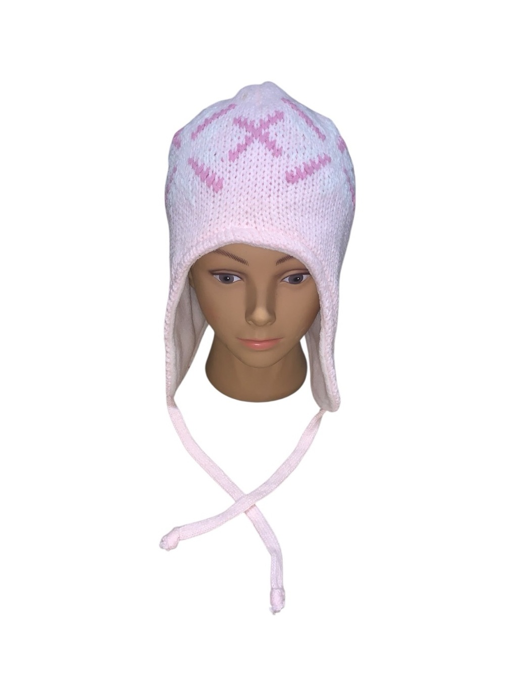 NWT Pugs Gear Snow Bum Hat Beanie Fleece Lined Pink